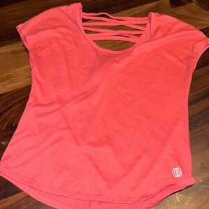 Balance Collection Coral Crisscross Back Top